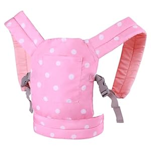 BABESIDE Reborn Baby Doll Carrier for 17-22 Inch Dolls, Baby Doll Carrier with Adjustable Straps, Toy Animal Carrier, Reborn Baby Doll Accessories for Kids Gift (Pink)