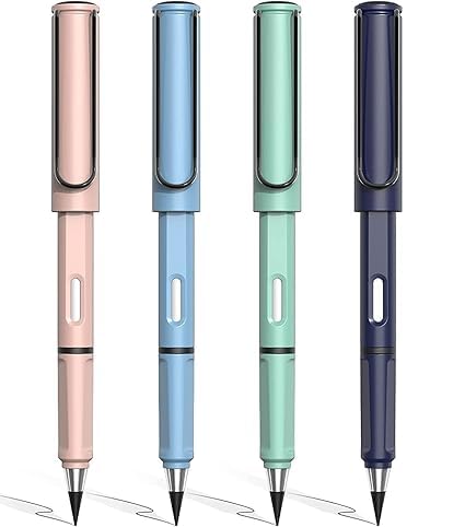 PDKSV,Everlasting Pencil Infinite Pencil, Infinity Pencil With Eraser, Inkless Magic Pencils, Portable Reusable Erasable Writing Pencil (2Pcs amd 4 Pcs), multicolor (4) PDKSV,Everlasting Pencil Infinite Pencil, Infinity Pencil With Eraser, Inkless Magic Pencils, Portable Reusable Erasable Writing Pencil (2Pcs amd 4 Pcs), multicolor (4)