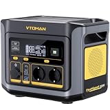 VTOMAN FlashSpeed 600 Estación de Energía Portátil 499Wh/600W(1200W Pico) Generador Solar con Batería LiFePO4, 0-80% Carga Rápida en 1H, Capacidad Ampliable Para Camping, Autocaravana, Fiestas, Pesca