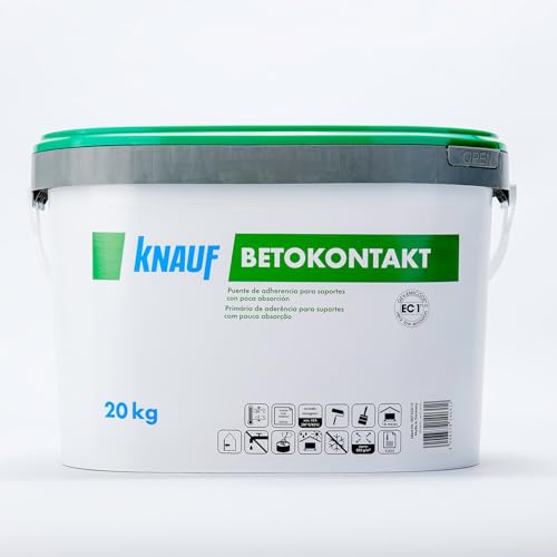 KNAUF - Puente de Adherencia Betokontakt 20 kg - Color Rosa - Puente de Unión para Soporte Lisos y Poco Absorbentes - Máxima Adherencia a Hormigón y Cerámica - Gran Rendimiento