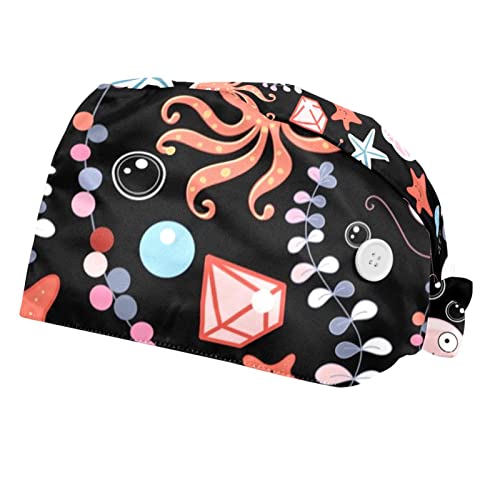 Chapeaux de travail motifs de la mer casquette unisexe pour adultes - 2pcs