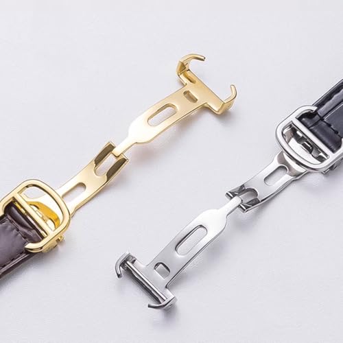 hengfento2 Watch Clasp Buckle Replacement For Cartier Roadster Calibre Tank Santos Deployment Strap Band Stainless Steel 18mm (Silver) by hengfento2 - Used condition - Image 4