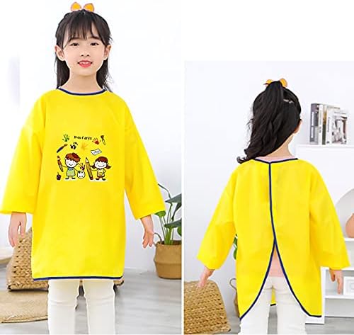 Jinlaili Kids Art Aprons, Waterproof Children Painting Apron with Long Sleeve, Children's Artist Painting Smocks, Kids Art Smocks, Kids Aprons Age 3-8 Years Girls and Boys for Painting Craft