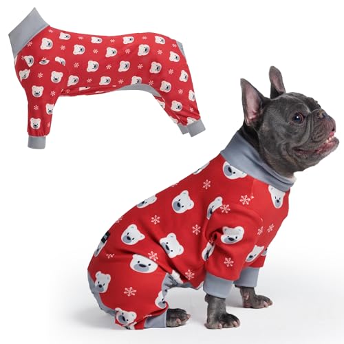 Image of Spark Paws Dog Christmas Pajama, Dog Recovery Suit Male, Onesie, Ultra-Soft and 4-Way Stretch, for Small Medium and Large Breeds - Polar Bear - XL