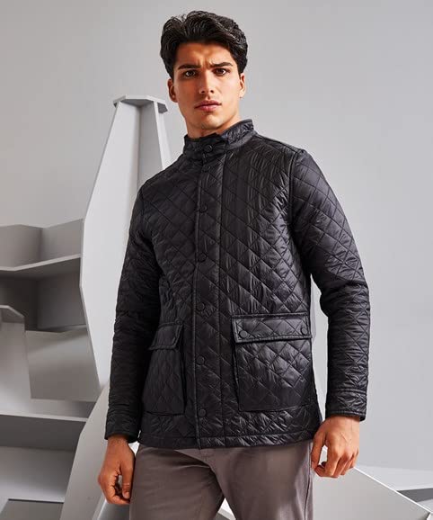 Veste édredon quartique COOZO hommes : blouson chaud matelassé d'hiver