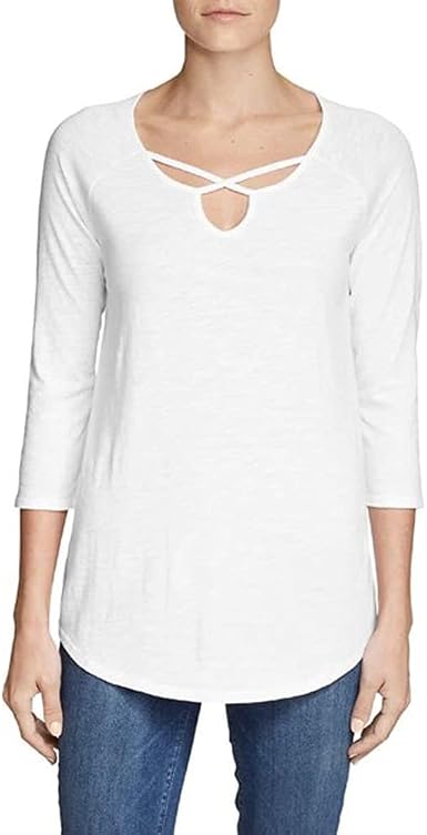 Eddie Bauer Ladies' 3/4 Sleeve Cross 