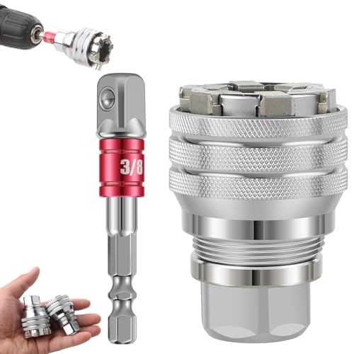 NAUXIU 10mm-19mm Multifunktionshülse Set,Multifunktions-Universal-Steckschlüsselwerkzeug,steckschlüssel universal, verstellbare Steckschlüsselhülse, for metrisches 3/8-Zoll-Profi-Reparaturwerkzeug ﻿
