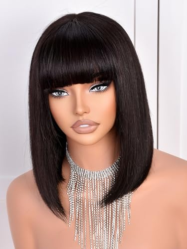 MURAME Bob Wig Human Hair 210% Density Bob Wig with