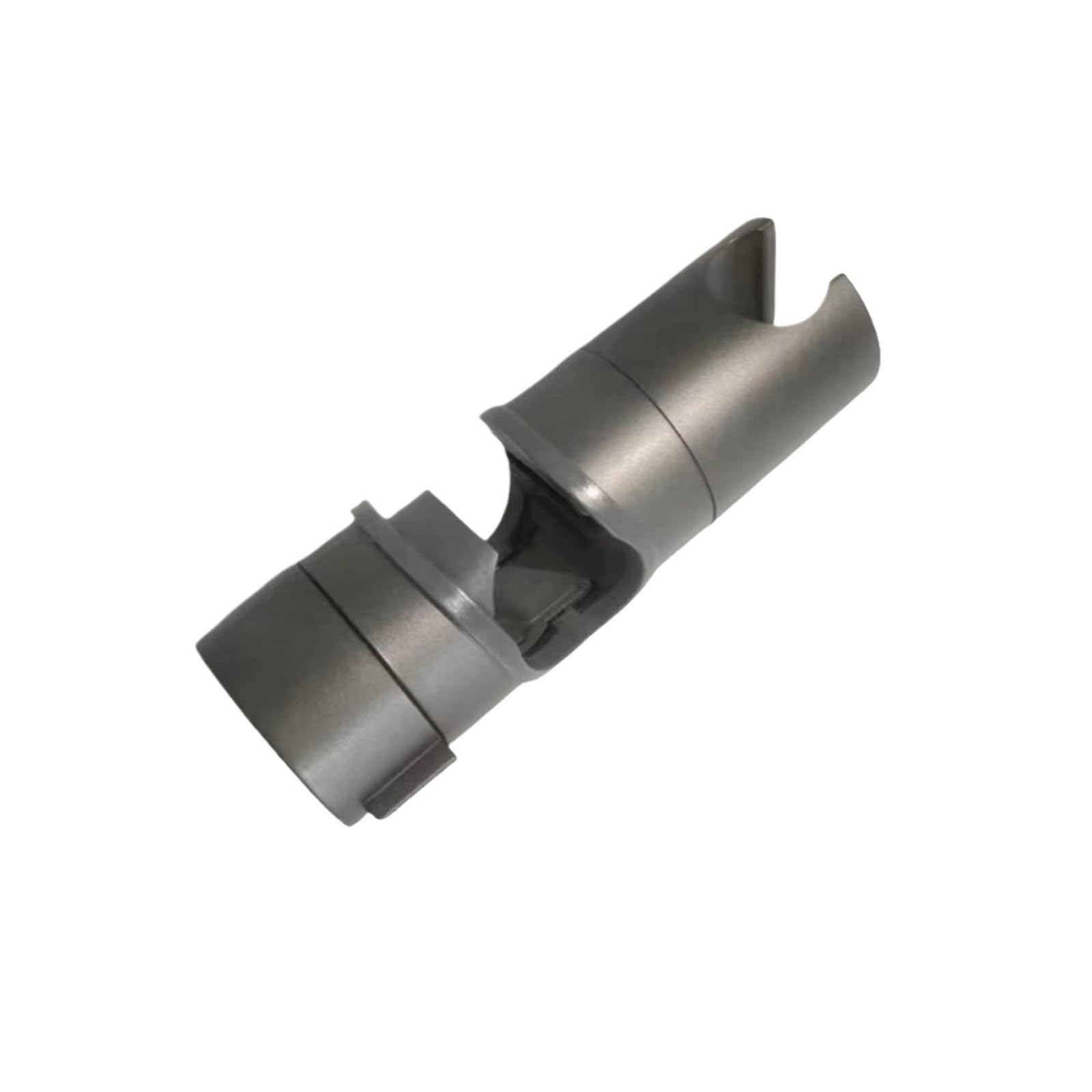 Soporte de cabezal de ducha ajustable que regula la altura de tu barra deslizante gris.