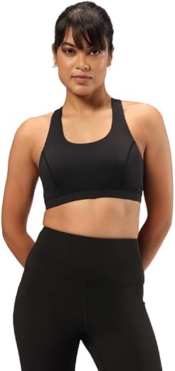 BlissClub Comfort Support Bra - 2.0, Breathable mesh Fabric, Racerback Design, Low-mid Impact Movements, Removable Cups, E...