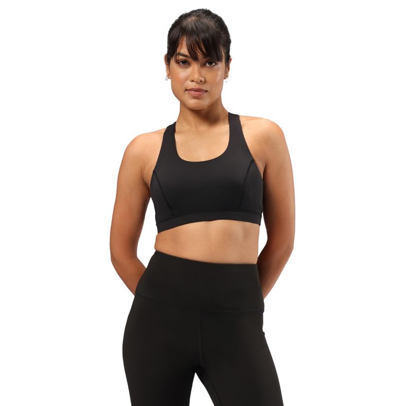 BlissClub Women Mesh Comfort Support Wirefree Bra – 2.0, Breathable Fabric, Racerback Design, Low-Mid Impact Movements, Removable Cups, Elasticated Waistband