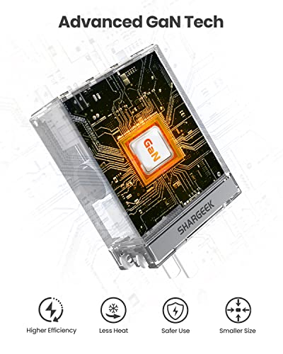 Shargeek Storm2 100W Power Bank 25600Mah With Transparent Case And Ips Screen & Shargeek 100W Usb C Charger With Usb C*3 And Usb A*1 Ports #TOP6