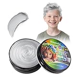 BRIMFULITE Silver Hair Wax, Temporary Hair Color for Kids...