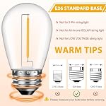 GvvooHome 24 Pack S14 LED Outdoor String Light Bulbs, Warm White, E26 Base - Image 3