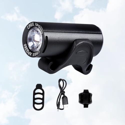 Luz delantera para bicicleta recargable con cuerpo metálico resistente al agua 6