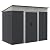 7' x 4' Metal Lean to Garden Shed, Outdoor Storage Shed, Garden Tool House with Double Sliding Doors, 2 Air Vents for Backyard, Patio, Lawn, Gray