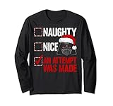 Star Wars Christmas Darth Vader Naughty or Nice Checklist Long Sleeve T-Shirt