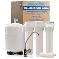 Microline TFC-400 50 GPD Reverse Osmosis Drinking Water System – Under-Sink Filtration with Designer Chrome Faucet, High Capacity, Air & Non-Air Gap Options, Reduces 98% of Contaminants