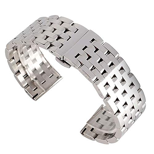 Bracelet montre acier inoxydable argent 22mm 20mm solide homme femme universel