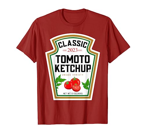 Red Ketchup DIY Costume Matching Couples Groups Halloween Camiseta