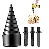 VARWANEO Firewood Log Splitter Drill Bit, 4pcs Removable Heavy Duty Drill Screw Cone Driver, Wood...