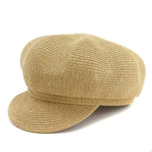 Dosomi Womens Straw Visor Beret Hats Newsboy Cap For Ladies Breathable Summer Spring Cabbie Caps Khaki #TOP16