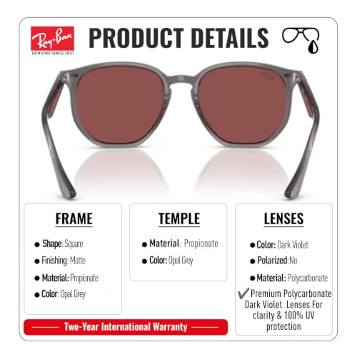 Image of Ray-Ban RB4306 Square-Round Shape Sunglasses with Official Eyewear Kit