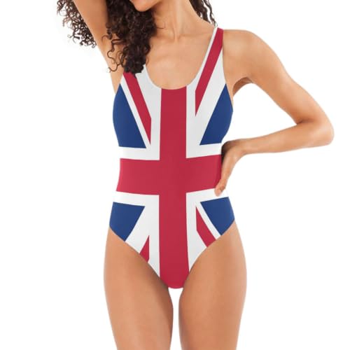 Maillot de bain pour femme Royaume-Uni imprimé Union Jack durable