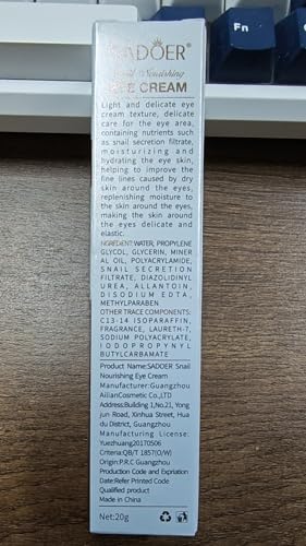 Snail Essence Eye Cream, Moisturise Nourise Eye Serum Anti Aging Snail Mucus Eye Cream For Dark Circles, Eye Skin Firming Mens & Women Eye Cream, Reduces Fine Lines Eye Bags - Image 3