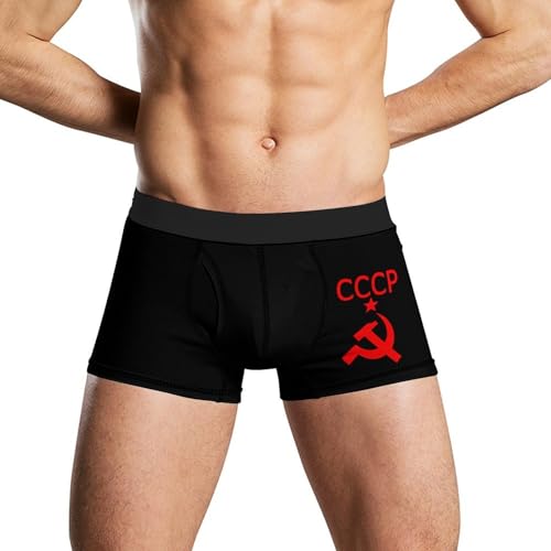 CCCP Star Soviet Union USSR Comfortable Mens Underwear Boxer Briefs Lightweight Stretch Panties