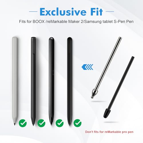 REEYEAR 10 Pcs Extra Soft Felt 1 Pcs Titanium Fine Point fits for Remarkable 2 Pen Tips Set, Replacement Tips fits for Samsung S-Pen BOOX Super Note Stylus,Precise Writing and Sketching Nibs