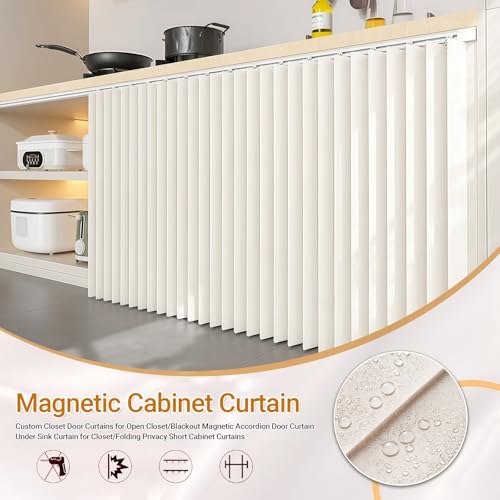 Rideau cache placard vert opaque pour masquer un dressing