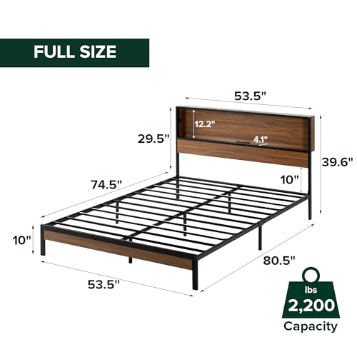 Image of Zinus Kai Platform Bed Frame, RGB LED Lights, No Box Spring Needed, Full