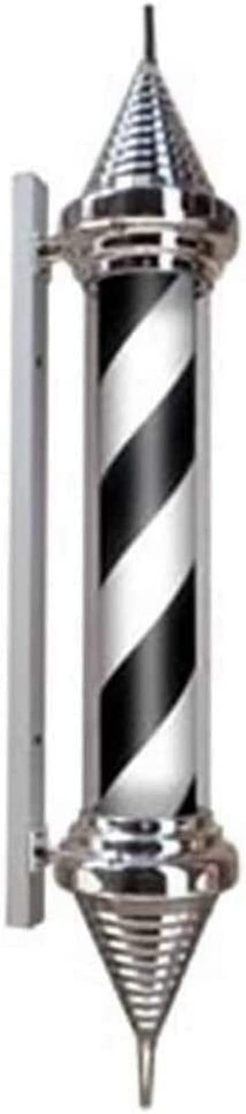 Strisce Luminose rotanti e Illuminate a LED da Parete per Esterni, Bianche e Nere, insegna per Parrucchiere, Lampada da Parete, palo per Barbiere