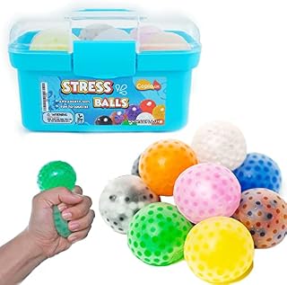 COPLA 12 Pack Stress balls| Stress Balls for Kids and Adults with ADHD, OCD, Anxiety, and Autism| Ideal Fidget Toys Stress Balls to Reduce Tension and Anxiety and Improve Focus.