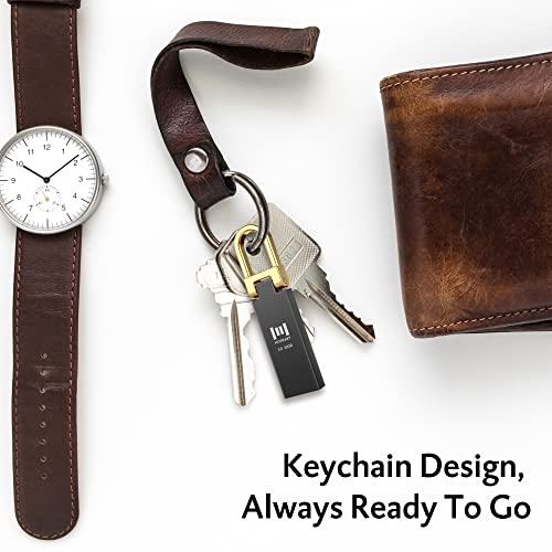 Mosdart 32Gb Usb 3.0 Flash Drive With Keychain Waterproof Memory Stick Thumb Drive Metal 32G Usb3.0 Jump Drive 3 Pack, Gold Black Color #TOP3