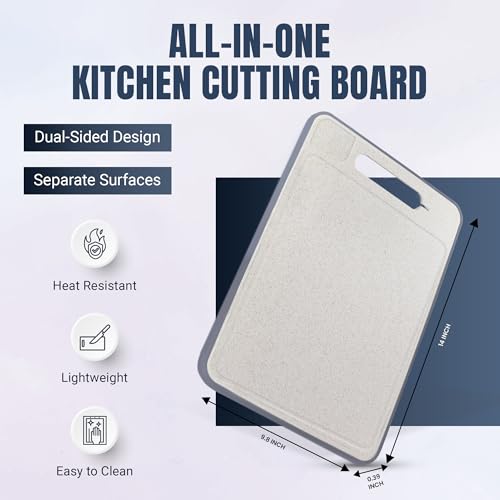Tabla de cortar rectangular de acero inoxidable doble cara miniatura 5