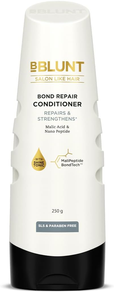 BBLUNT Bond Repair Conditioner - 250 Grams | Repairs Damaged Hair By 89% In Just 1 Use* | Powered With Malipeptide Bondtech | Recommended By Hair Experts | Crafted For Unisex