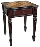 Design Toscano DE302 Walpole Manor Chess Gaming Table, 26 Inch, Walnut