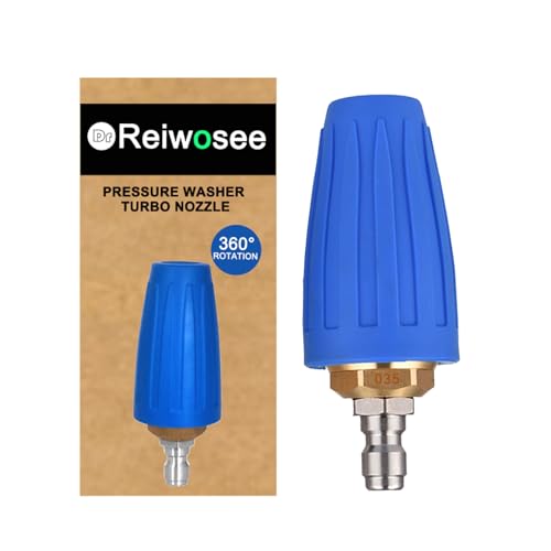 La Boquilla De La Turbina Giratoria Máquinas De Limpieza a Alta Presión De Agua, Boquilla Turbo Giratoria De Alta Presión, 035 4000psi Uso Para Hidrolimpiadora De Alta Presion, Calibre 1.156 Mm (Azul)
