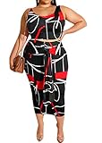 Sexy Plus Size 2 Piece Skirt Set for Women Midi Dress Outfits-Solid Tie Dye Sleeveless Tank Top...