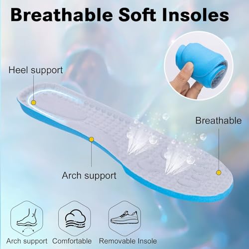 Image of ZYEN Wide Toe Box Shoes Women Non-Slip Ultra Light Running Sneakers Extra Wide Feet Arch Support Walking Shoes Tennis Diabetes Breathable Gym Workouts 6-12