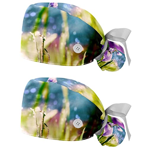 Chapeaux de Travail Fleur d'Iris Idéaux en Cuisine et Laboratoire Lot de 2 JDEZ