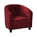 Housse de Chaise de Baignoire Anti-Sale, Housse de Fauteuil Extensible 1 Place Velours, Housse Fauteuil Cabriolet Extensible 1 Place, Housse de canapé pour Salle à Manger café Bureau (Vin Rouge)