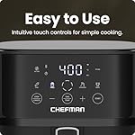 Chefman Air Fryer – 6 QT Compact Airfryer for Quick & Easy Meals in Minutes, Features Hi-Fry Technology for Extra Crisp, Touchscreen Controls with 4 Presets, Nonstick & Dishwasher Safe Basket - Black - Image 4