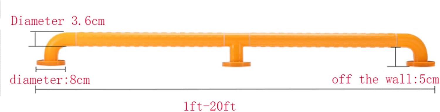 CTVR 1ft-20ft No-Slip Industrial Staircase Handrails, Stainless Steel Stair Railing, Outdoor Deck Rail, Safety Handle Bar, Safety 440LBS Load Capacity for Indoor Outdoor (Size : 19ft)