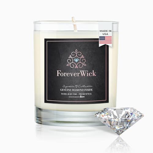 ForeverWick Surprise Candle with Diamond Inside | Foreverwick Candles | Fruit Scented Soy Candles Gifts for Women Aromatherapy Candle Wax | All-Natural Organic Soy Candle 14oz | 70h