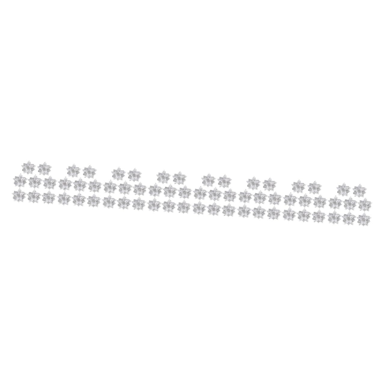 64 pcs Fleur de Noël Artificielle Fleur de Noël Fête Fleur Prop Poinsettia Fleurs Artificielles Noël Paillettes Fleurs Vacances Paillettes Poudre Fleurs Artificielles Arbre de Noël