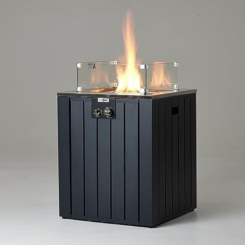 REALGLOW Stripe Gas Patio Heaters Outdoor with 13KW Output | Outdoor Heaters & Fire Pits for Homes...