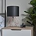 MiniSun - Pair of Modern Copper Metal Basket Cage Bed Side Table Lamps with a Black Fabric Shade